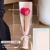 Bolsa de Embalaje de Flor de Rosa Bolsa Transparente Impermeable Opp Bolsa para Ramo Tienda de Flores Embalaje Grueso Color Sólido Bolsa para Flor Individual