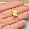 Bolso de Cuerno de Cocodrilo Turquesa Magnesita Porcelana Alta Corpse Tuolin Labubu Dios Amarillo de la Riqueza Accesorios Hecho a Mano DIY Wen Jugar