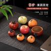 Pet de Chá de Areia Roxa para Frutas e Vegetais Decoração de Mesa de Chá Mesa de Chá Decoração Criativa Brinquedo de Chá Xícara de Chá Xícara Mestra Conjunto de Chá Kung Fu