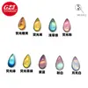 Aretes de aleación de titanio F-136 con gota de agua y gota de aceite fluorescente, piercing labial G23 de titanio y resina con forma de gota de agua, piercing lingual, joyería para piercing de oreja