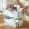 Jianmei Aishanglijia Cesta de Almacenamiento Doméstica Apilable de Plástico PP para Ropa Interior, Cosméticos, Escritorio