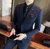 Conjunto de Terno Jovem Primavera 23 Slim-fit Business Casual Tamanho Grande Terno de Trabalhador Masculino SJT9889-P265