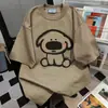 Camiseta de Manga Corta con Estampado de Perro de Diseño de Nicho Verano 2026 Nuevo Casual Holgado Vintage Versátil Top
