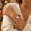 Meias de Natal, pulseiras, colares de floco de neve com sino cravejados de diamantes, estilo luxo moderno, para a atmosfera de sessões de fotos de Natal transfronteiriças europeias e americanas