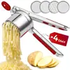 Prensador de Acero Inoxidable con Mango de Silicona para Puré de Patatas Herramientas de Cocina Prensa de Patatas Gadgets de Cocina