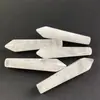 Colgante de cristal de jade de 10 x 50 mm con forma de columna hexagonal de una sola punta, popular en Amazon, accesorios al por mayor.