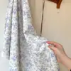 Tela 100% Algodón de 40 Hilos Estampada Digitalmente, Tela Floral Retro Francesa, Tela de Algodón Puro con Flores Pequeñas Azules Ultra Suave
