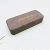 Estuche Cuadrado para Gafas, Estuche para Gafas con Patrón de Piel de Oveja, Estuche para Gafas de Sol, Estuche Hecho a Mano para Gafas, Estuche para Lentes Ópticos, Caja de Almacenamiento para Gafas de Sol
