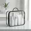Saco de Armazenamento para Colcha de Algodão Enrolado com Fio de PVC, Cobertor, Colcha de Ar Condicionado, Saco de Embalagem Plástico Portátil com Zíper, Dobrável Transparente para Armazenamento