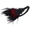 LOWOSAIWOR Feather Rhinestone 1920s Headband Prom Party Headwear 1920s Gatsby Headband