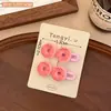 Novos Grampos de Cabelo de Rosquinha Fofos para Meninas, Presilhas Versáteis para Crianças, Grampos para Franja Lateral, Acessórios de Cabelo no Atacado