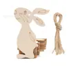 Pingente de Lasca de Madeira para Páscoa DIY Madeira Crianças Pintado à Mão Ovo Decoração Artesanato Pendurar Casa Festa Decoração