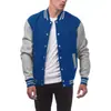 Nova jaqueta de outono e inverno europeia e americana transfronteiriça para homens, cardigã abotoado, jaqueta de marca casual da moda, jaqueta de beisebol americana