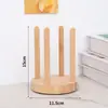 Portavasos Desechable Estilo Ins Simple Estante de Almacenamiento de Vasos para el Hogar Portavasos de Madera Dispensador de Vasos para Café Té de Leche