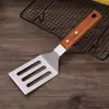 Pá para Cozinhar Teppanyaki de Aço Inoxidável &W Pá para Comida Ocidental Pizza Pá Pá para Pressionar Bolo Agarrada à Mão Ferramenta para Panqueca Crua Pá para Gelo Frito