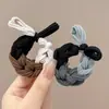 Faixa de Cabelo Estilo Zhao Lusi com Bola para Mulheres 2024 Nova Alta Elasticidade e Durável Rabo de Cavalo Simples Elástico Acessório de Cabeça