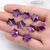 Colgante de Estrella de Cinco Puntas Fresco y Colorido Estilo Coreano con Aretes Colgantes, Colgante de Collar, Joyería Hecha a Mano para DIY, Accesorios de Material de Vidrio