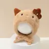 Chapéu Infantil Estilo Coreano para Outono e Inverno, Gorro de Tricô Pontudo Quente e Espesso para Meninos e Meninas, Chapéu à Prova de Vento e Protetor de Orelhas