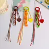 Lanyard de Cadena Acrílica Estilo Ins con Forma de Corazón Cuerda Trenzada Hecha a Mano Colgante para Estuche Protector de AirPods Llavero de Bolsa