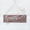 Direto da Fábrica Transfronteiriço Decoração Criativa Placas de Madeira Penduradas Pingentes de Madeira Família Amizade Placas de Boas-Vindas Etiqueta Pendurável
