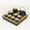 Juego de Té Chino Set para Sala de Estar en Casa Oficina Simple Cerámica Barro Negro Tetera Taza de Té Juego Pequeño Juego de Té Kung Fu