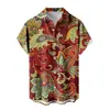 Camisa de Manga Corta Nueva de Venta Caliente para Hombre Vacaciones en Hawái Llamas Impresión 3D Casual Versátil Top para Hombre 2024
