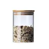 Frasco de Vidrio de Borosilicato Alto Frasco de Almacenamiento para Cocina Frasco para Alimentos y Té Frasco Transparente para Almacenamiento de Granos Vidrio Resistente al Calor