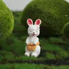 Decoraciones de Micro-Paisaje de Resina Conejo Cordero Animal Muñeco Muñeco de Escritorio para Coche Pequeños Adornos Manualidades Accesorios