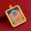 Thangka Semipintado a Mano Ocho Santos Patronos Fondo Azul Colgante Colgante Doce Signos del Zodíaco