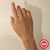 Pulsera de Plata de Ley S925 Minimalista Lisa Flor de Planta de Cinco Pétalos Más Vendida Elegante Versátil Accesorio de Joyería de Moda