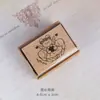 Sello grabado diario de madera flores y plantas artísticas patrón de niña sello de madera carácter inglés material madera de caucho