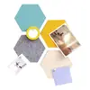 Pegatinas de pared hexagonales de fieltro transfronterizas color hexagonal tablero de corcho pared de fotos tablero de mensajes autoadhesivas aislamiento acústico fabricantes de fieltro