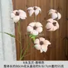 Novas flores de magnólia artificiais de 6 cabeças para vitrine, flores decorativas populares online para casa, casamentos e quartos de mostra