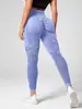Calça de Yoga Europeia e Americana Sem Costura Lavada Fosca Feminina Apertada Esportiva Cintura Alta Levanta Bumbum Pêssego Calça Fitness