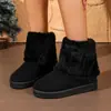 Otoño 2026 Nueva Llegada Comercio Exterior Tallas Grandes para Mujer Casual Cómodo Estilo Europeo Moderno Ropa de Abrigo Botas de Piel Talla Única