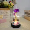 Lámpara de Cristal de Flor Eterna Rosa de Pan de Oro Muñeca Ramo Niñas Día de San Valentín Chino Día de la Madre Regalo de Cumpleaños