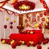 Set de decoración de habitación de boda para novios, globos de decoración de boda, guirnaldas para dormitorio nuevo, colección completa de artículos para bodas, popular en línea