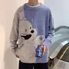 Suéter Japonês de Inverno 2023 Masculino Solto Estilo Coreano Tendência Urso Suéter Versátil Marca Tendência Suéter Grosso