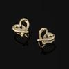 L177 clip para oreja de espiral para mosquitos de amor simple pendientes femeninos sin oreja de alta calidad pendientes de aguja de plata 925 venta al por mayor