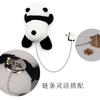 Broche de cadena de peluche de dinosaurio Pikachu tigre acostado panda muñeco de peluche de dibujos animados broche pasador lindo accesorios