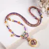 Nova Corda de Pingente Estilo Tibetano Chinês Corda de Pingente Tecida à Mão Cabeça de Carneiro Tangkazaki Estilo Étnico Corda de Colar Antiga