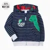 Comercio Exterior Transfronterizo Ropa Infantil Otoño e Invierno Nuevo Estilo Chaqueta con Capucha y Cremallera con Bordado de Letras Multicolor para Niños y Niñas, Venta al por Mayor