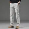 Pantalones casuales de alta gama para hombre de Hong Kong, nuevo estilo otoño 2026, pantalones rectos holgados elásticos para hombres de mediana edad