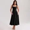 Nuevo Vestido de Moda Transfronteriza Europea y Americana Primavera-Verano 2026, sin Hombros, sin Tirantes, con Mangas Abullonadas y Espalda Descubierta para Mujer
