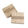 Paquete de 50 palitos para helado palitos de paleta desechables DIY modelo hecho a mano material de palito de madera color madera productos de madera