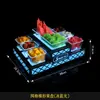 Frutero Luminoso Barra KTV LED Hierro Forjado Acero Inoxidable Multicapa Plato Luminoso para Snacks Estante para Frutas con Forma de Huevo