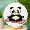 Panda de Yoga Bordado Popular de Venta Caliente Transfronterizo Kit DIY Paquete de Materiales Hechos a Mano Pintura Decorativa para Habitación Infantil Fabricante Mayorista