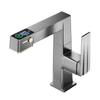 Grifo moderno simple de cobre para lavabo de tirar caliente y frío, lavabo doméstico, lavabo, lavabo giratorio caliente y frío