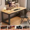 Escritorio de Computadora para Dormitorio, Uso en Casa, Escritorio de Estudio y Escritura para Estudiantes, Escritorio Simple de Escritorio, Escritorio de Oficina Rectangular Doble Engrosado