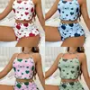 Nuevo conjunto de pijama para mujer con estampado de corazones, superventas transfronterizo, envío directo de fábrica
